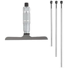 Brown & Sharpe 599-603-243-1 Vernier Depth Gauge, Micrometer Type, 0-75mm Range, 0.01mm Graduation, +/-0.003mm Accuracy