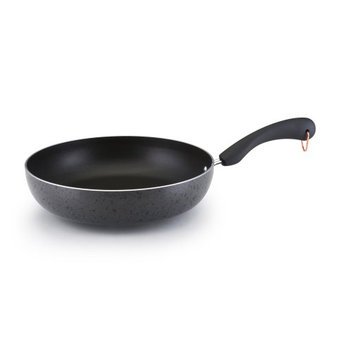 Paula Deen 12 Inch Porcelain Open Skillet, Charcoal