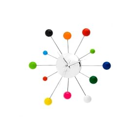 Karlsson Wall Clock Mixed Spider, Multi Colour, Steel Chrome