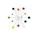 Karlsson Wall Clock Mixed Spider, Multi Colour, Steel Chrome
