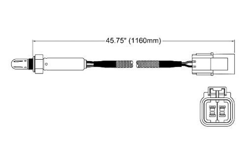 Walker 250-24507 Four Wire Oxygen Sensor