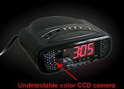 Low Profile Clock Radio nanny cam