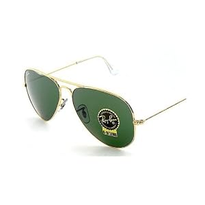 AUTHENTIC RAYBAN RAY BAN SUNGLASSES RB 3025 L0205 GRAY GREEN LENS and GOLD FRAME SIZE 58-14-135...