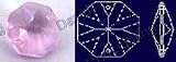 Crystal Rosaline Octagon Lead Color Faceted Sphere 14 mm # 1080-14