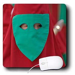 Nano Calvo Ibiza – Young girl in costume during Good Friday Easter (Semana Santa) parade in Santa Eulalia del Rio Ibiza – Mouse Pads