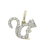 14k Solid Gold Diamond Squirrel Charm Pendant 17052