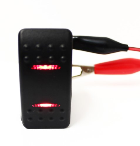 Bandc LED Marine Boat Jeep 4 Pin Spdt On-off-on Rocker Switch with 2 Lights Waterproof