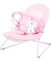 O Baby B is For Bear Pink Vibrating Baby Bouncer