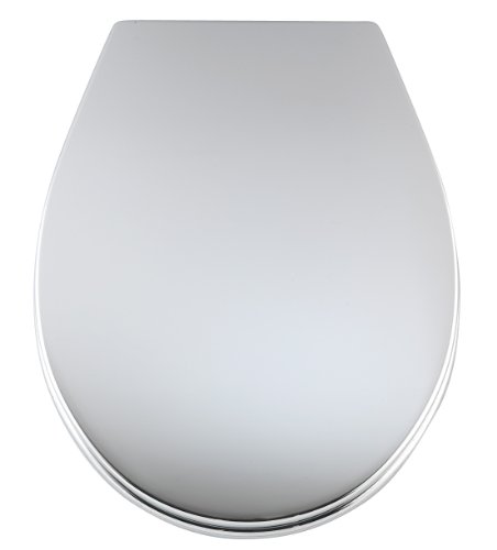 WENKO 111215100 WC-Sitz Prato - hochwertige Oberflächenverchromung, Kunststoffbefestigung, Thermoplast