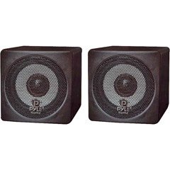 Pyle Home PCB3BK 3-Inch 100-Watt Mini Cube Bookshelf Speaker (Black)