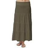 Michael Stars Micro Jersey Tiered Maxi Skirt-Dress