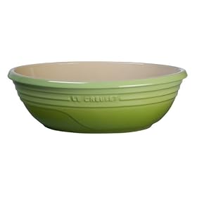 Le Creuset Stoneware 3 1/2 Qt. Large Oval Serving Bowl, Kiwi