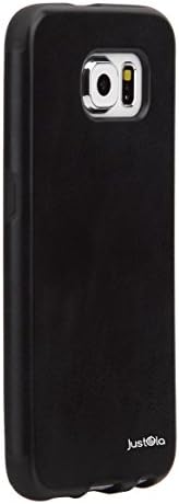 Samsung Galaxy S6 case, JustOla [J-Leather Series], NEW, Slim, Perfect fit, Scratch Protection with Classy Colors smooth touch Leather Case for Samsung Galaxy S6 Cover(2016) - Leather Black