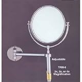 Allied Brass Mirrors TRM 8 4X Extendable Wall Mirror 4X Mag Satin Brass
