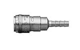 日東工器 低圧用ハイカプラ200 ソケット(ホース取付用) 1/4inch 鋼鉄(クロムめっき) 200-17SH-SG