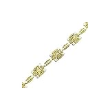 10K Two Tone Gold Filigree Bracelet
