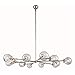 Elegant Lighting 1507G58PN Leda - Twelve Light Adjustable Chandelier, Polished Nickel Finish with Clear Glass