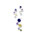 Sterling Silver Multi-colored CZ (Cubic Zirconia) Earring & Pendant Set