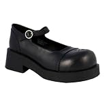 2 Inch Gothic Black Mary Jane Shoe Low Platform Platform Shoe Demonia