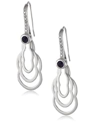 Sterling Silver Genuine Iolite Triple Drop Earrings