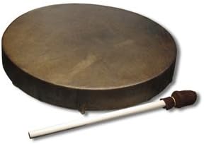 Native American Style Buffalo Hide Frame Hand Drum 15 in.