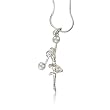 Silver Cheerleader Charm Pendant Necklace Fashion Jewelry