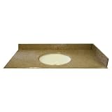 allen + roth 49"W x 22"D Desert Gold Granite Vanity Top G121B-49