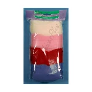 Clover-Wool-Roving-Assortment-C-Off-White-Blue-Pink-and-Red