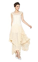 Floral Print Tiered Asymmetric Backless Open-Back Lace Party Dress 