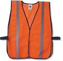 Ergodyne GloWEAR Hi-Vis Class II Vests; Standard; Hook/Loop; Color: Orange; Size: One Size