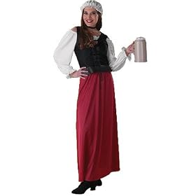 Tavern Wench English Pub Bar Maid Girl Renaissance Medieval Costume Adult up to Size 16