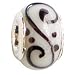 LovingtheBead &copy; 'Chocolate Drizzle' Murano Glass Slide-on & Slide-Off Bead Charm