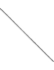 .925 Sterling Silver 1.65mm Octagonal Snake Chain