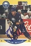 Brad Miller, Buffalo Sabres, 1990 Pro Set Rookie Autographed Card
