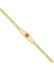14k Yellow Gold 7in Medical Jewelry Bracelet. Metal Wt- 5.19g