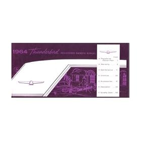 1964 FORD THUNDERBIRD Owners Manual User Guide