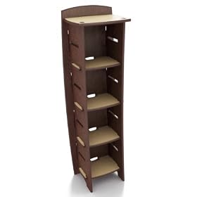 59 x 18 Bookcase - Reversible natural oak and espresso ash effect laminate