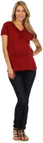 BellyMoms Tess Empire Line Maternity and Nursing Top - Choose from 7 Colors