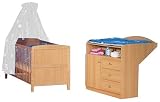 Pinolino 090010 - Sparset Bj&ouml;rn, bestehend aus Wickelkommode und Bett (ohne Textilien)