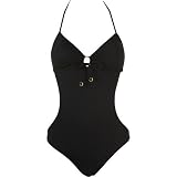 Raisins Half Moon Solids Pump It Up Monokini One-Piece Swim Suit - Women's