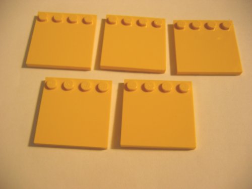 LEGO CITY - 5 BAUPLATTEN / FLIESEN / GLATTE PLATTEN MIT 4x4 NOPPEN IM SELTENEN GELB - 6179