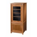 Sanus WFA54C Woodbrook Single-wide A/V Cabinet - Wood, Glass - Cherry