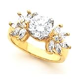 14K White or Yellow Gold Diamond Engagement Ring - 2.15 Ct.