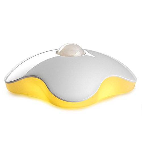 Hallomall™ Clover Style 6 Led Wireless Led Stick Anywhere Night Lights, Human Body Sensor Light, Light Control Wall Lights / Wall Sconces, Nursery Motion Night Light (1 Pack, Warm White)