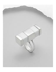 Glass Ring In 92.5 Sterling Silver