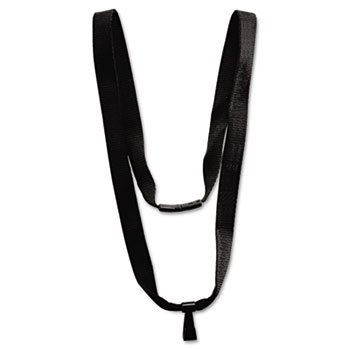 New-Advantus 75574 - Earth-Friendly Lanyard, J-Hook Style, 36 Long, Black, 20/Box - AVT75574