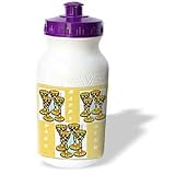 Florene Jewish Theme - Wine Cups and Happy Passover In Yellow and White - Water Bottles