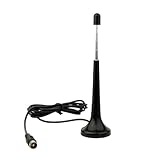 VEGA Basic 7+ Antenne für DVB-T / tragbare Teleskop-Stabantenne mit Magnetfuß / Ideal für DVB-T Sticks, Receiver, digitales Fernsehen und mobile Empfänger / inkl. 2 m. Kabel