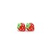 Strawberry Earrings, Plastic Post Studs for Metal Sensitive Ears