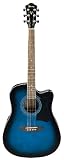 Ibanez V70cetbs Acoustic-Electric Guitar Transparent Blue Sunburst